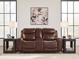Furniture City Houma - Ashley Furniture - Next Move Living Room - PWR REC Loveseat/CON/ADJ HDRST / Mahogany - PCU1210218
