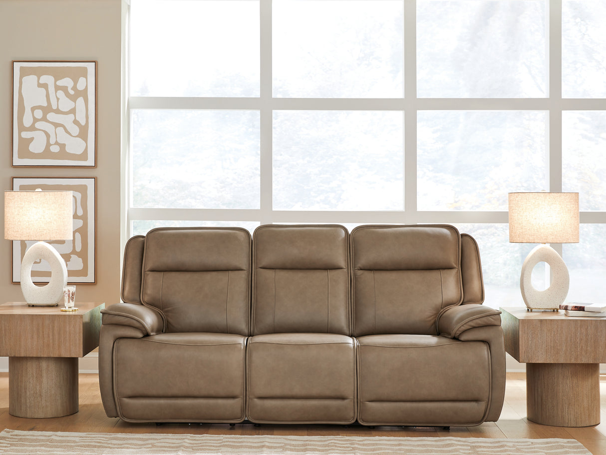 Furniture City Houma - Ashley Furniture - Glencroft Power Reclining Sofa - PWR REC Sofa with ADJ Headrest - PCU1240015