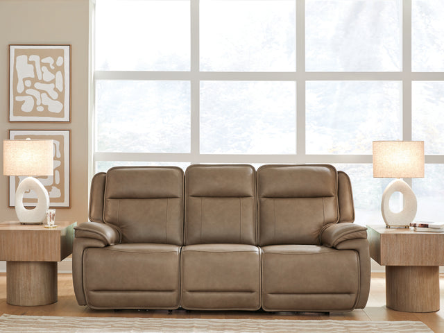 Furniture City Houma - Ashley Furniture - Glencroft Power Reclining Sofa - PWR REC Sofa with ADJ Headrest - PCU1240015
