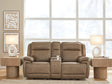 Furniture City Houma - Ashley Furniture - Glencroft Power Reclining Loveseat with Console - PWR REC Loveseat/CON/ADJ HDRST - PCU1240018