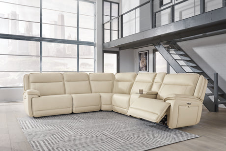 Furniture City Houma - Ashley Furniture - Double Deal 6-Piece Power Reclining Sectional - 6-Piece Power Reclining Sectional / Almond - U13001S1