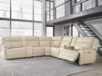 Furniture City Houma - Ashley Furniture - Double Deal 7-Piece Reclining Sectional with 2 Consoles - 7-Piece Reclining Sectional with 2 Consoles / Almond - U13001S9
