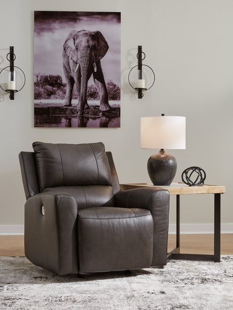 Furniture City Houma - Ashley Furniture - Boxmere Power Recliner - Power Rocker Recliner / Storm - U1310098