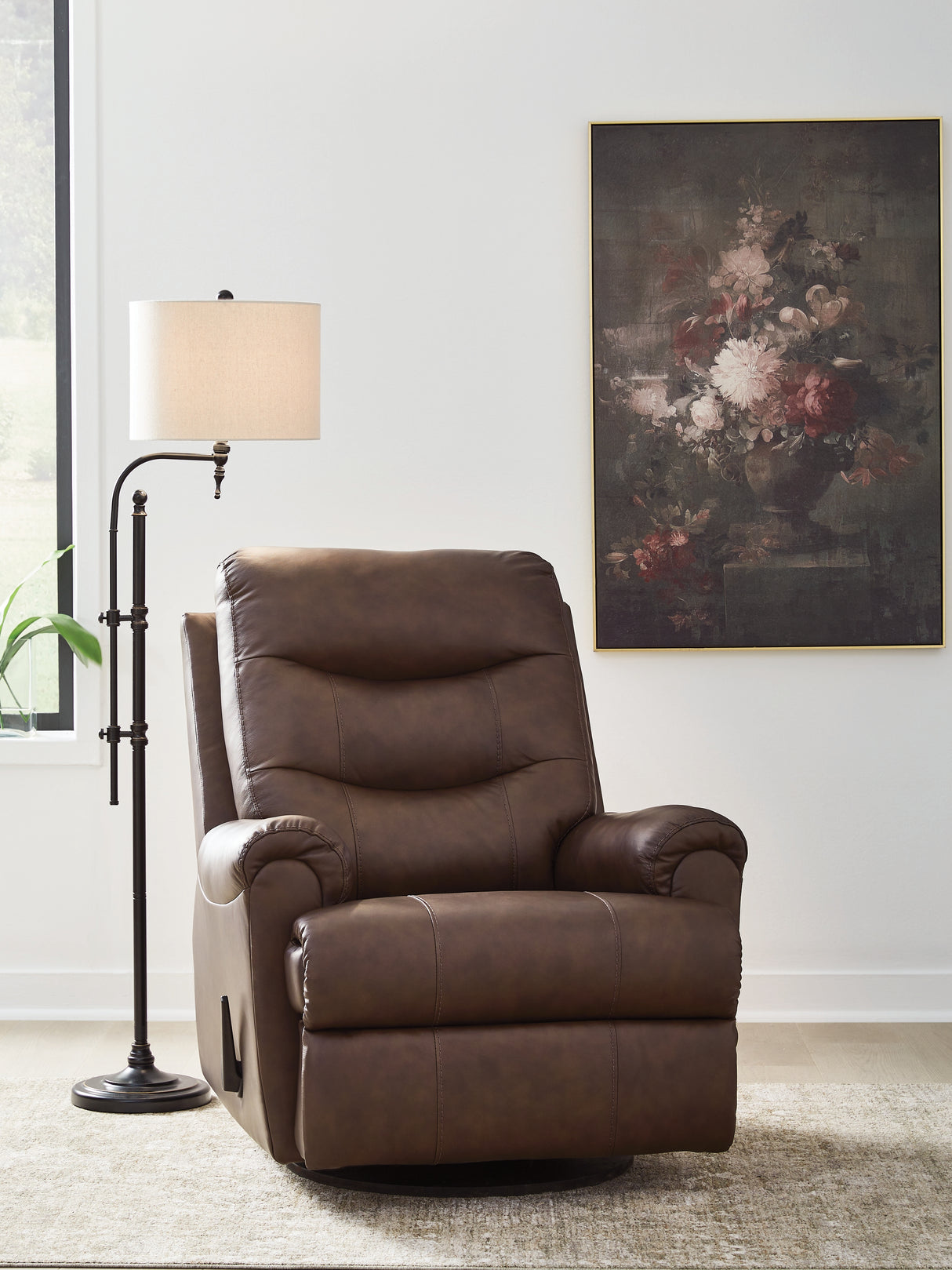 Furniture City Houma - Ashley Furniture - Flynwood Swivel Glider Recliner - Swivel Glider Recliner / Espresso - PCU1340061