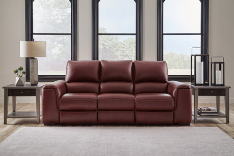 Furniture City Houma - Ashley Furniture - Alessandro Power Reclining Sofa - PWR REC Sofa with ADJ Headrest / Garnet - U2550115