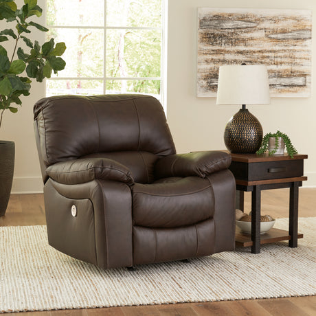 Furniture City Houma - Ashley Furniture - Leesworth Power Recliner - Power Rocker Recliner / Dark Brown - U4380898