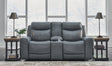 Furniture City Houma - Ashley Furniture - Mindanao Power Reclining Loveseat with Console - PWR REC Loveseat/CON/ADJ HDRST / Coconut - U5950518