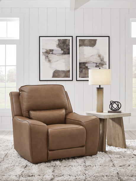 Furniture City Houma - Ashley Furniture - DeepWakes Power Recliner - PWR Recliner/ADJ Headrest / Caramel - PCU6260613