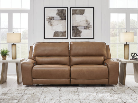 Furniture City Houma - Ashley Furniture - DeepWakes Power Reclining Sofa - 2 Seat PWR REC Sofa ADJ HDREST / Caramel - PCU6260647