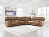 Furniture City Houma - Ashley Furniture - DeepWakes 6-Piece Reclining Sectional with Storage Console - 6-Piece Reclining Sectional with Storage Console - PCU62606S36