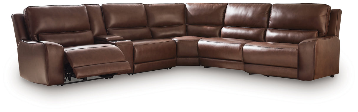 DeepWakes 6-Piece Reclining Sectional with Storage Console