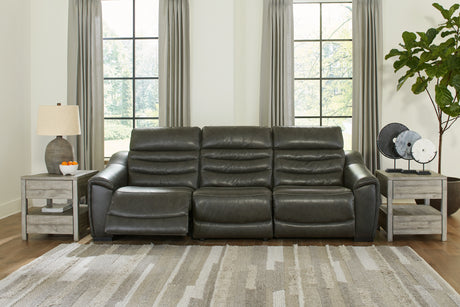 Furniture City Houma - Ashley Furniture - Center Line 3-Piece Power Reclining Sectional Sofa - 3-Piece Power Reclining Sectional Sofa / Dark Gray - U63404S5