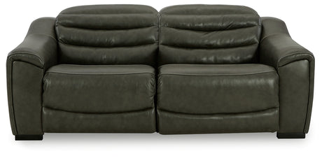 Furniture City Houma - Ashley Furniture - Center Line 2-Piece Power Reclining Sectional Loveseat - 2-Piece Power Reclining Sectional Loveseat / Dark Gray - U63404S1