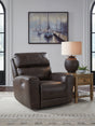 Furniture City Houma - Ashley Furniture - Crossplex Power Recliner - PWR Recliner/ADJ Headrest / Smoke - PCU6450613