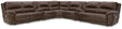 Furniture City Houma - Ashley Furniture - Dunleith 9-Piece Power Reclining Sectional - 9-piece Power Reclining Sectional / Chocolate - U71604S10
