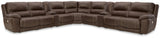 Furniture City Houma - Ashley Furniture - Dunleith 9-Piece Power Reclining Sectional - 9-piece Power Reclining Sectional / Chocolate - U71604S10