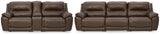 Dunleith 3-Piece Reclining Sofa and 3-Piece Loveseat with Console