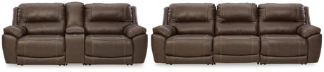 Furniture City Houma - Ashley Furniture - Dunleith 3-Piece Reclining Sofa and 3-Piece Loveseat with Console - 3-Piece Reclining Sofa and 3-Piece Loveseat with Console - U71604U1