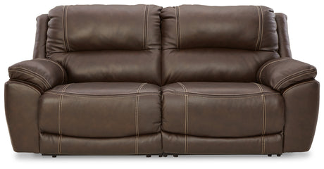 Furniture City Houma - Ashley Furniture - Dunleith 2-Piece Power Reclining Sectional Loveseat - 2-Piece Power Reclining Sectional Loveseat / Chocolate - U71604S3