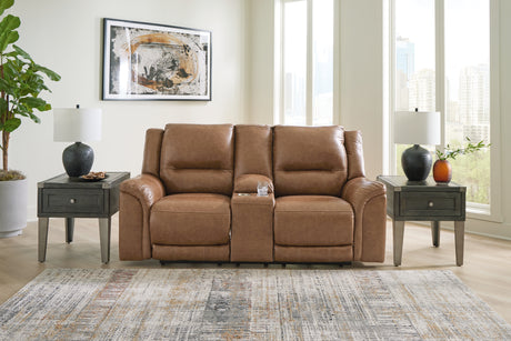 Furniture City Houma - Ashley Furniture - Trasimeno Living Room - PWR Recliner/ADJ Headrest / Caramel - U8281513