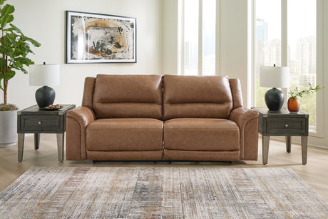 Furniture City Houma - Ashley Furniture - Trasimeno Power Reclining Sofa - 2 Seat PWR REC Sofa ADJ HDREST / Caramel - U8281547