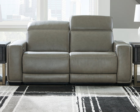 Furniture City Houma - Ashley Furniture - Correze 2-Piece Power Reclining Sectional - 2-Piece Power Reclining Sectional / Gray - U94202S10