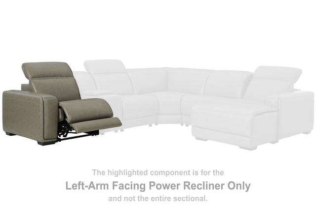 Furniture City Houma - Ashley Furniture - Correze Left-Arm Facing Power Recliner - LAF Zero Wall Power Recliner / Gray - U9420258