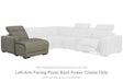 Furniture City Houma - Ashley Furniture - Correze Left-Arm Facing Power Reclining Back Chaise - LAF PWR Reclining Back Chaise / Gray - U9420279