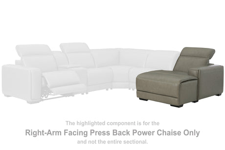 Furniture City Houma - Ashley Furniture - Correze Right-Arm Facing Power Reclining Back Chaise - RAF PWR Reclining Back Chaise / Gray - U9420297