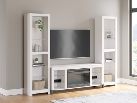 Furniture City Houma - Ashley Furniture - Brollevi 3-Piece Entertainment Center - 3-Piece Entertainment Center / White - W2722W1