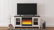 Furniture City Houma - Ashley Furniture - Dorrinson 60" TV Stand with Electric Fireplace - 60" TV Stand with Electric Fireplace / Two-tone - W287W2