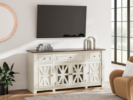 Furniture City Houma - Ashley Furniture - Bolanburg 73" TV Stand - 73" / White/Weathered Gray - W647-68