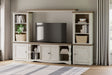 Furniture City Houma - Ashley Furniture - Havalance 4-Piece Entertainment Center - 4-Piece Entertainment Center / Two-tone - W814W1