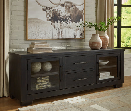 Furniture City Houma - Ashley Furniture - Galliden 80" TV Stand - 80" / Black - W841-168