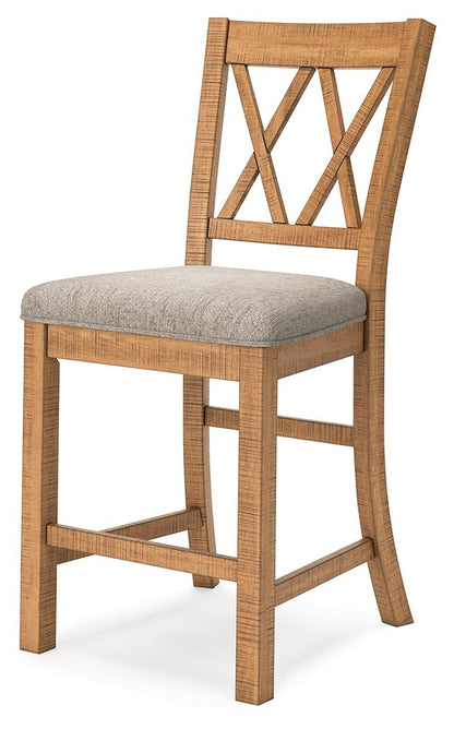 Havonplane - Upholstered Barstool (Set of 2) - Brown