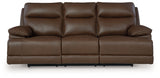 Vonryan - Power Reclining Sofa With Adj Headrest - Tobacco