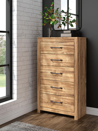 Maystonna - Five Drawer Chest - Brown