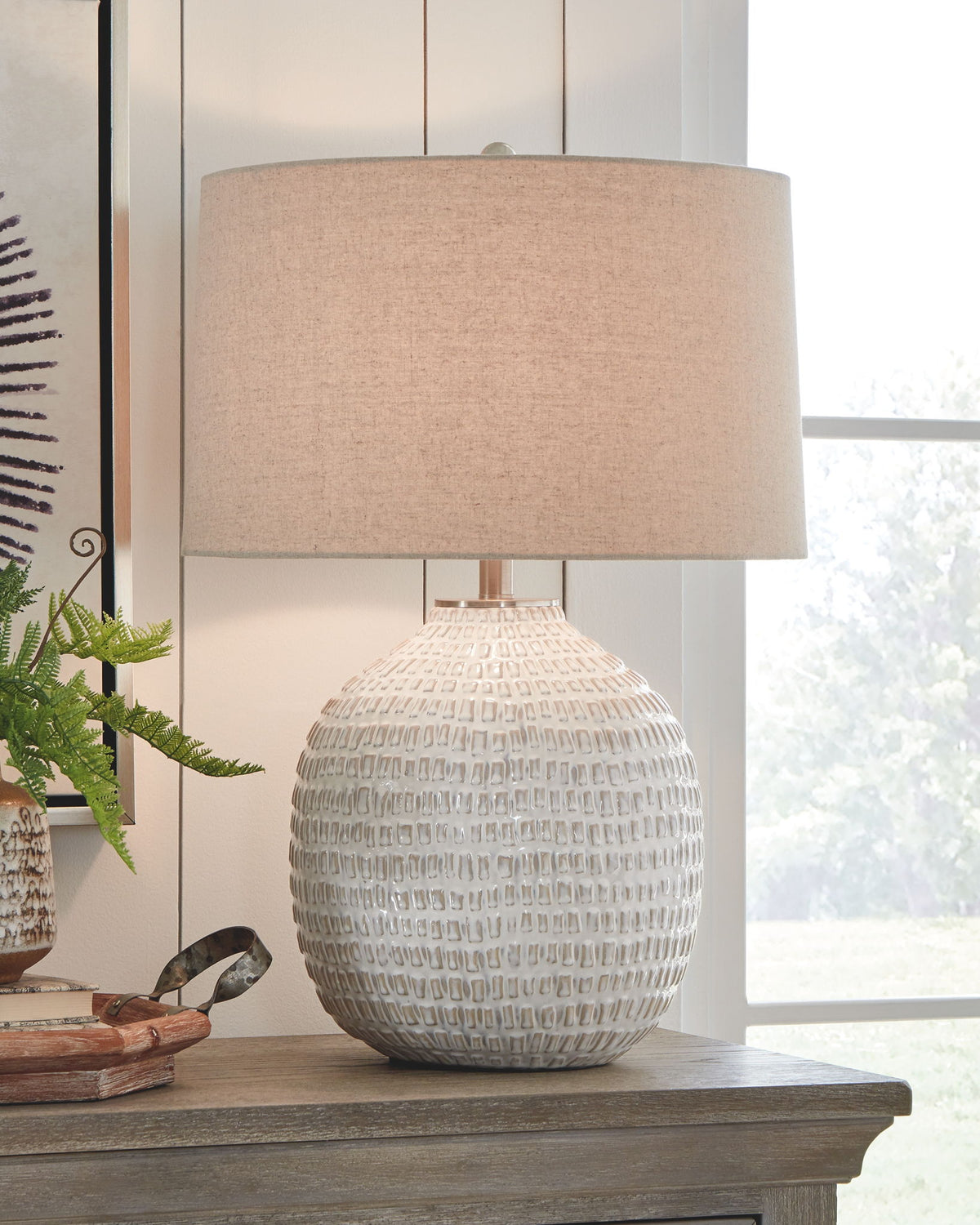 Jamon - Ceramic Table Lamp  - Beige