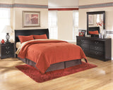 Huey Vineyard - Queen Sleigh Headboard - Black