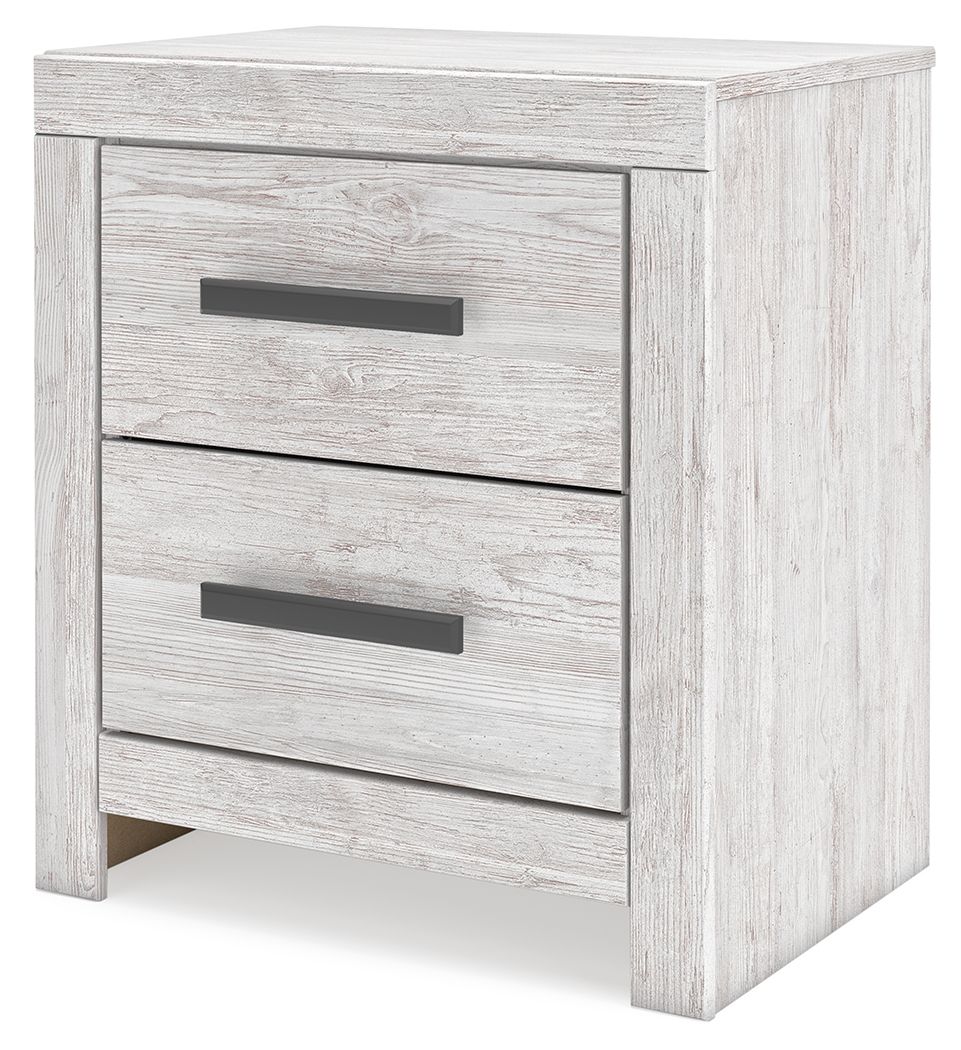 Cayboni - Two Drawer Night Stand - Whitewash