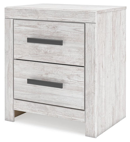 Cayboni - Two Drawer Night Stand - Whitewash