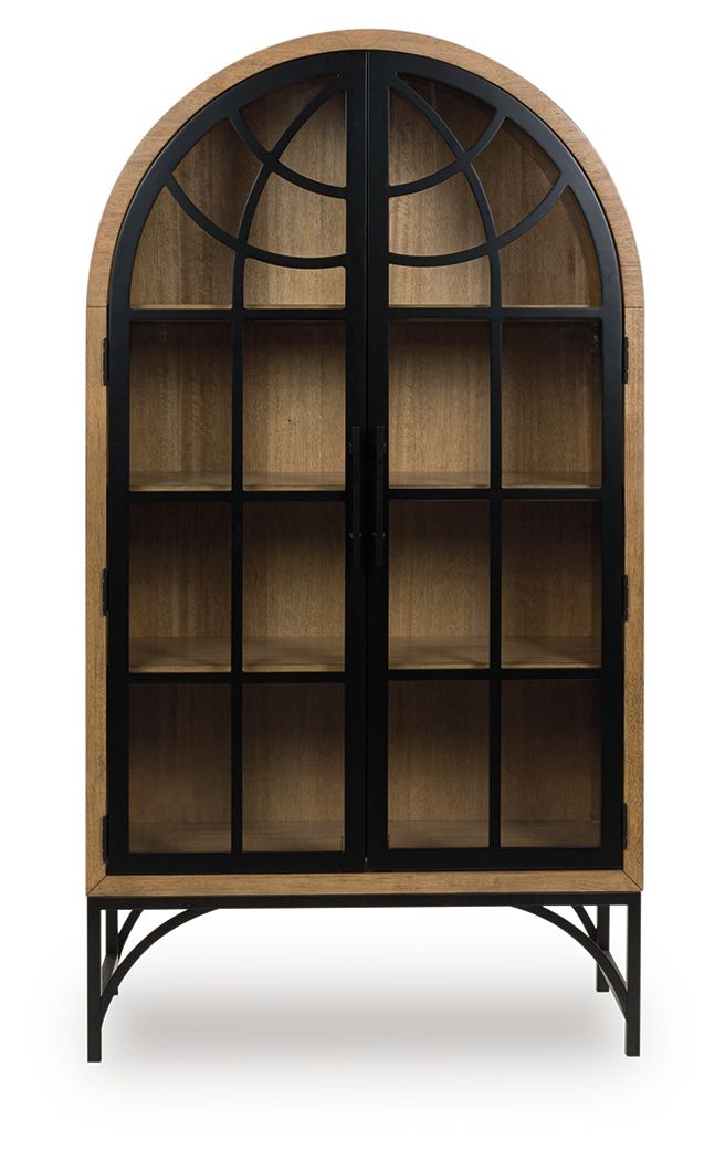 Gwenwich - Accent Cabinet - Natural / Black