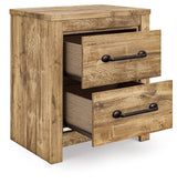Maystonna - Two Drawer Night Stand - Brown