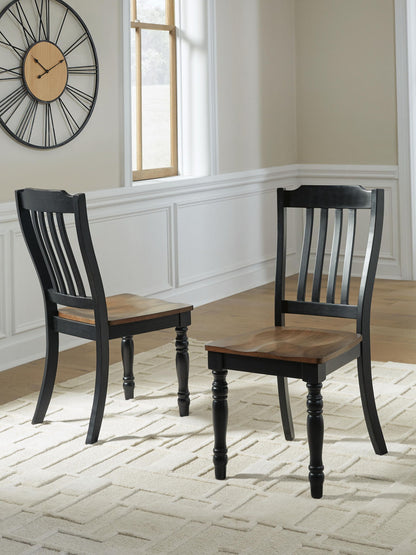 Clorazi - Dining Room Side Chair (Set of 2) - Black / Brown