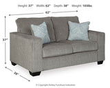 Altari - Loveseat - Alloy
