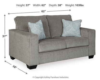 Altari - Loveseat - Alloy