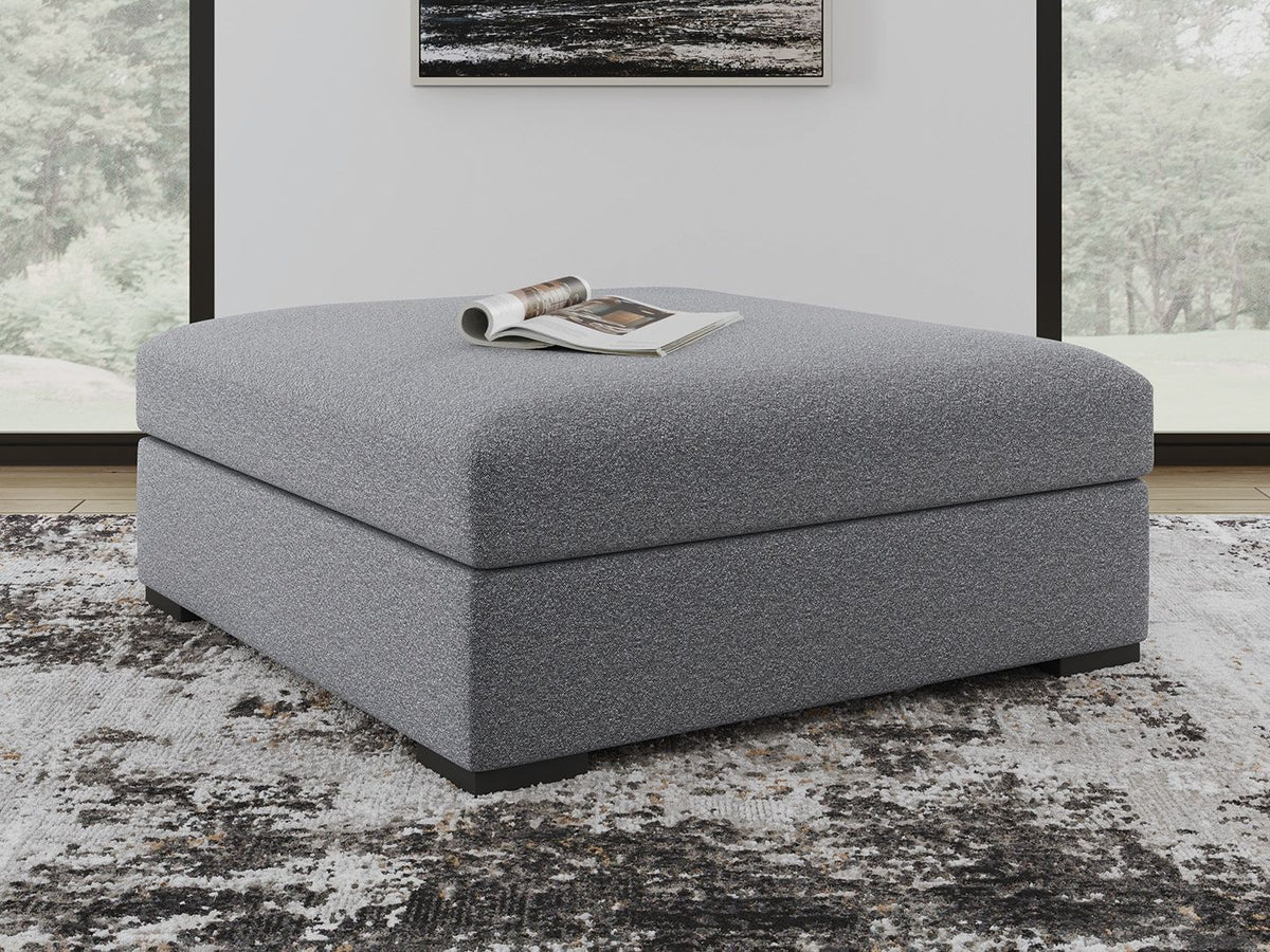 Bealton - Oversized Accent Ottoman - Salt And Pepper
