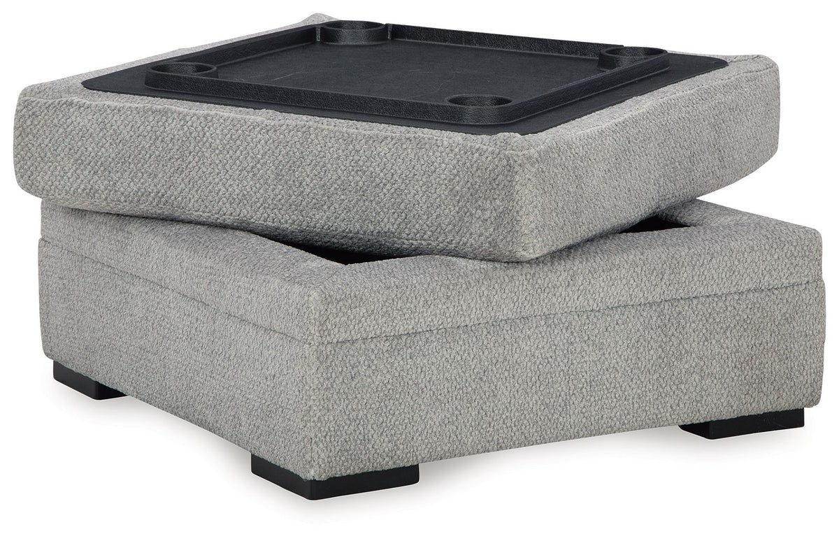 Casselbury - Ottoman With Storage - Cement
