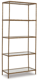 Ryandale - Bookcase - Antique Brass Finish