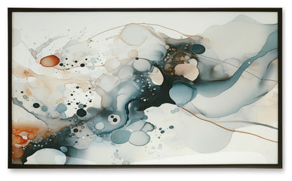 Foxenburg - Wall Art - Blue / Amber / White